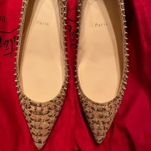 New in Box Christian Louboutin Anjalina Flat Cork Ecorce